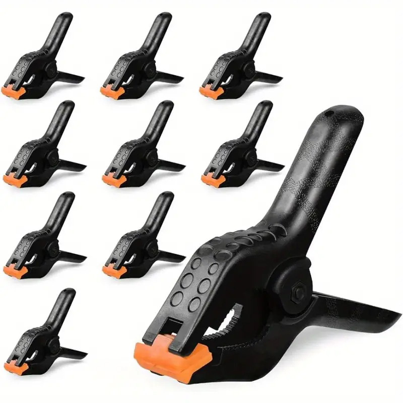 Heavy Equipment Video - 10er-Pack PVC-Federklemmen, robuste Griffklammern für Holzbearbeitung,